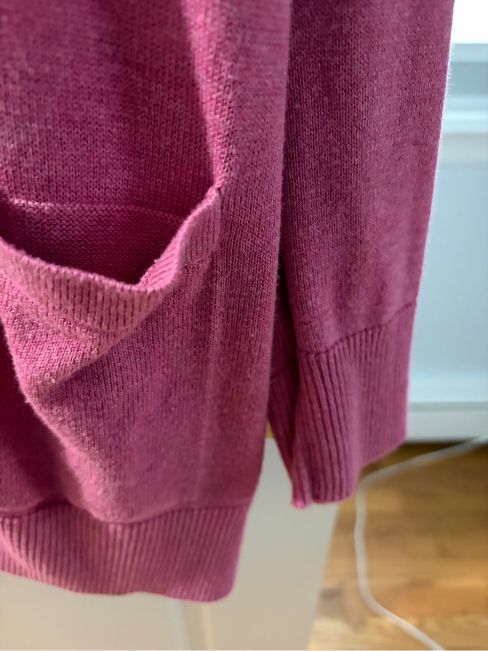 croft & barrow Raspberry Open-Front Pocket Cardigan - Picture 4 of 4